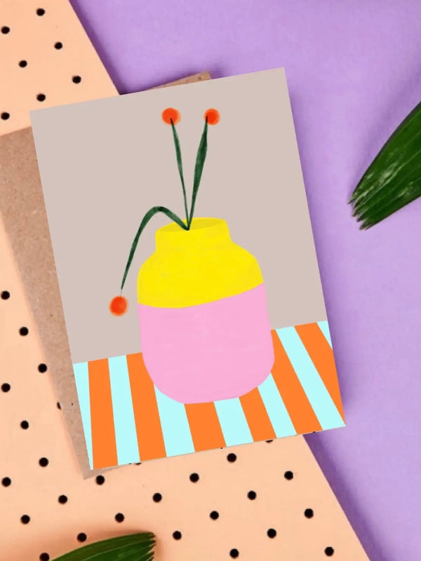 Mio Vase fresh - Postkarte von Ute Arnold - hej ibiza