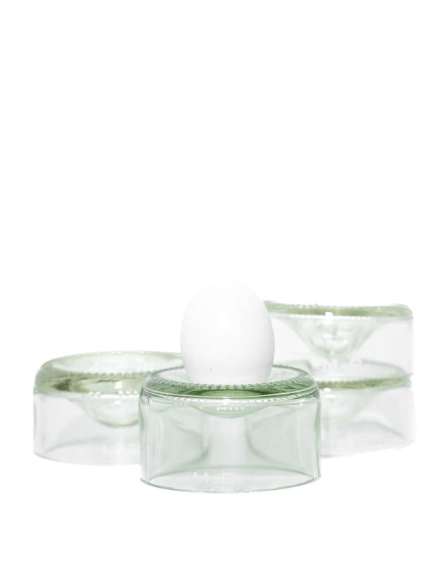 4 Eierbecher - UPCYCLING aus Weinflaschen - aus der transparenten Farbfamilie - MaBe®