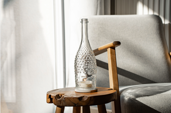 Prosecco Spumante Windlicht - witzig & edel in einem - gefertigt aus der Pizzolato Flasche