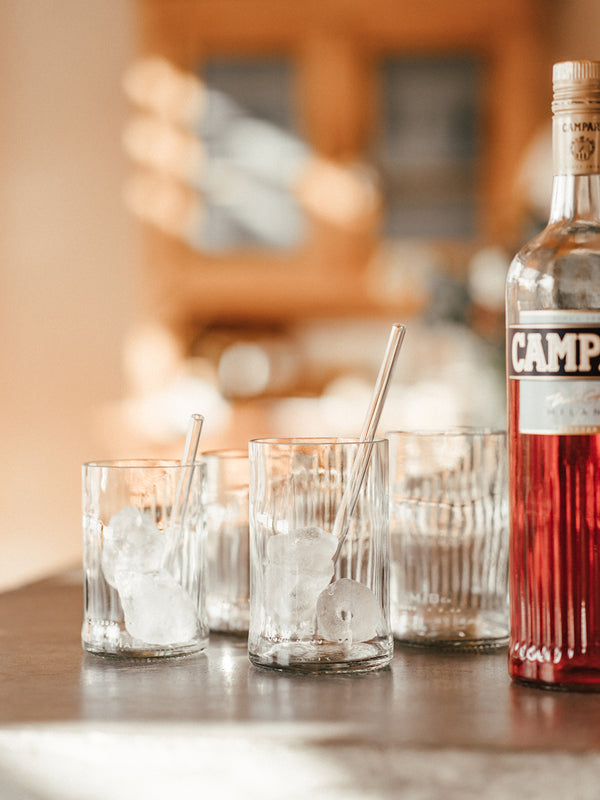 Glas - Upcycling aus der leeren Campari Flasche - der Hit