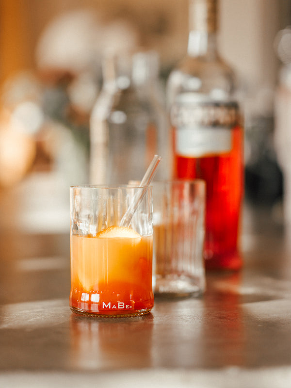 Glas - Upcycling aus der leeren Campari Flasche - der Hit