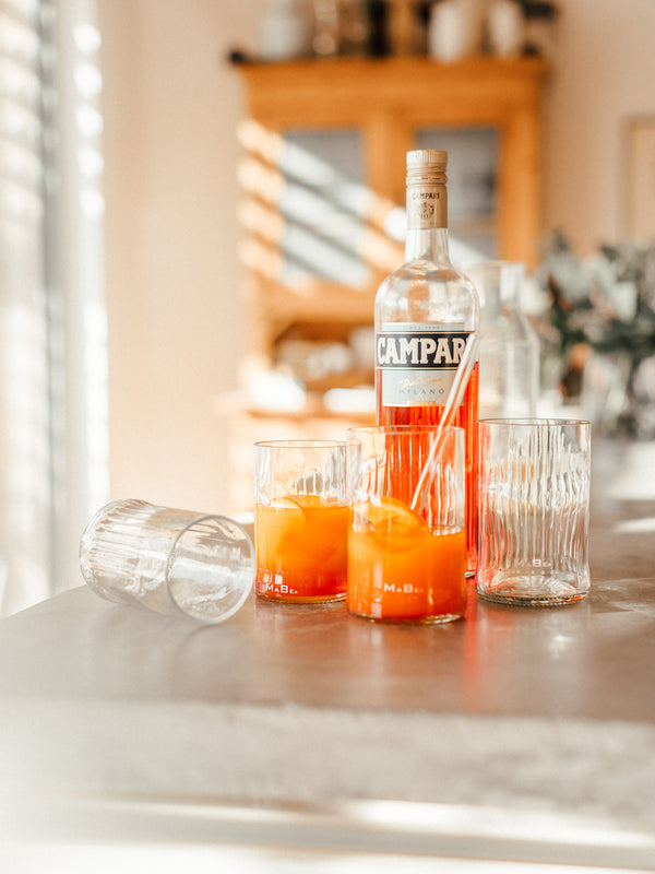 Glas - Upcycling aus der leeren Campari Flasche - der Hit