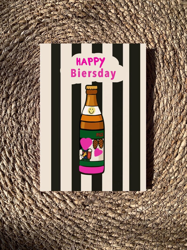 Geburtstagskarte Happy Biersday - Postkarte von Ute Arnold - hej ibiza