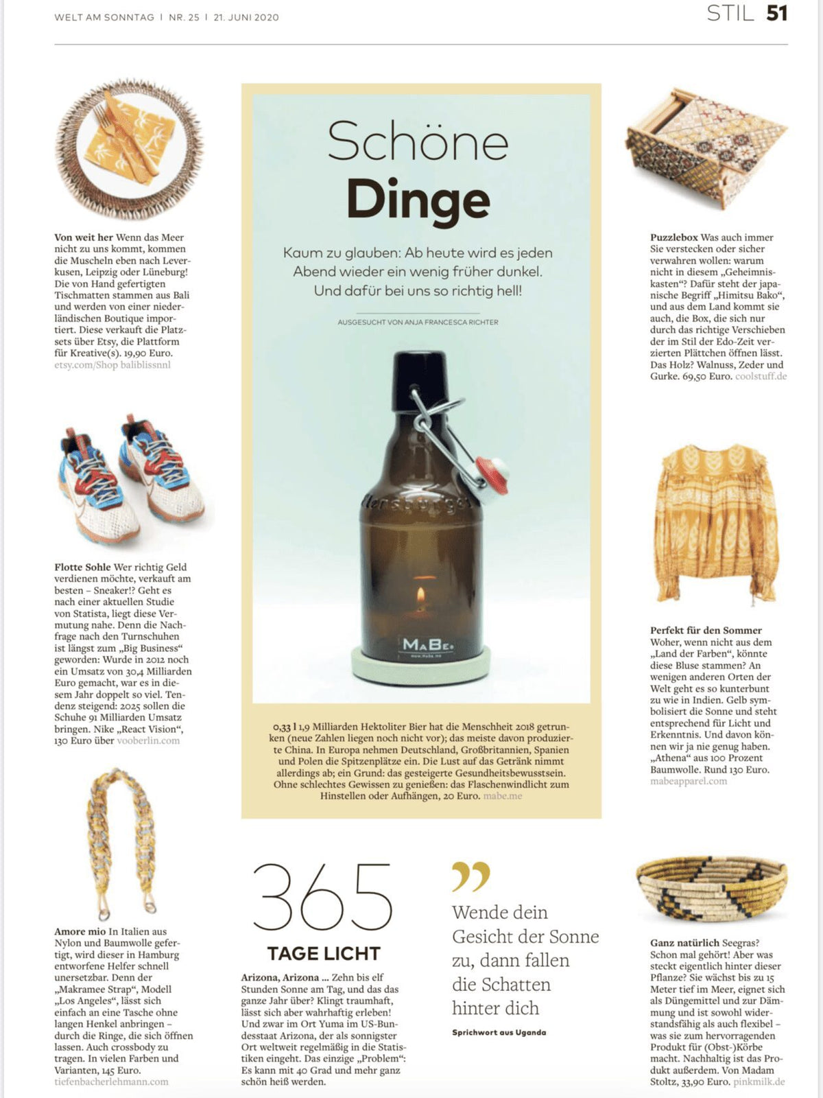 Welt am Sonntag, Nr. 25, 21. Juni 2020 - MaBe®