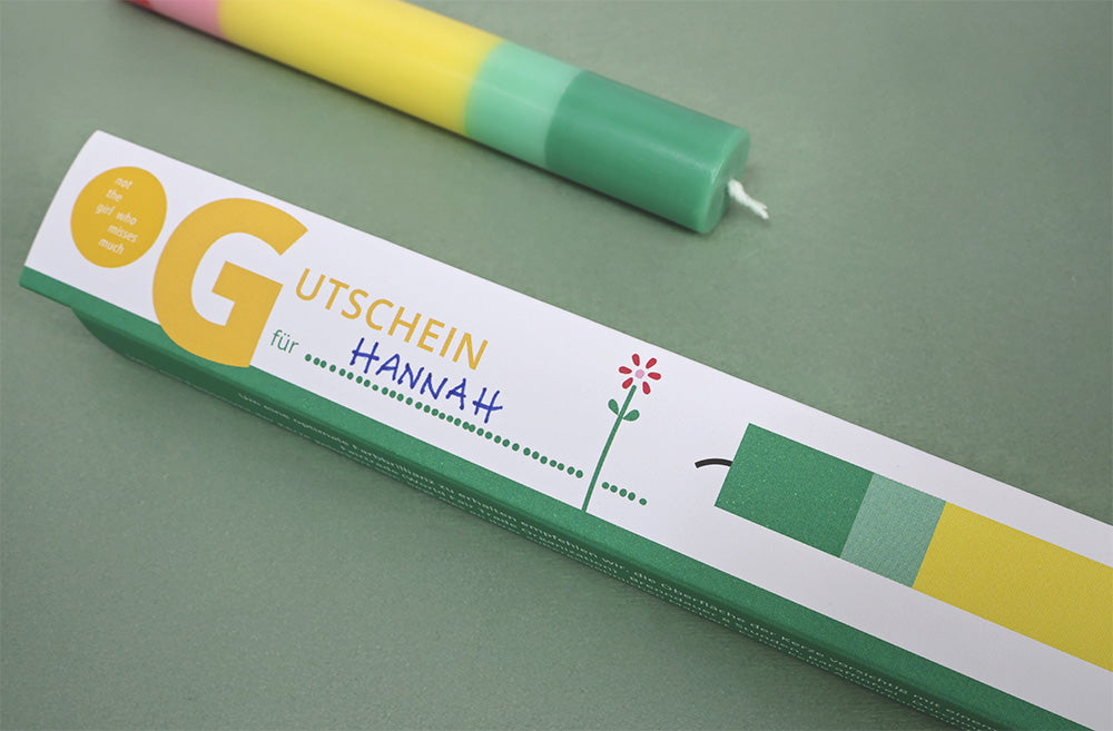 Gutschein Grußkerze - notthegirlwhomissesmuch - Name drauf 🖊️ fertig