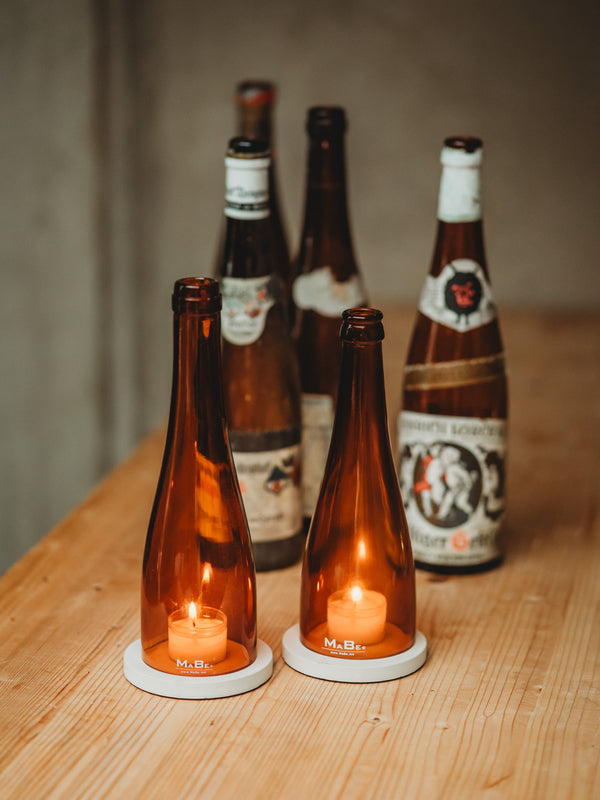 Kleines Windlicht - UNIKAT - ca. 50-70 Jahre alt - tolle Farben