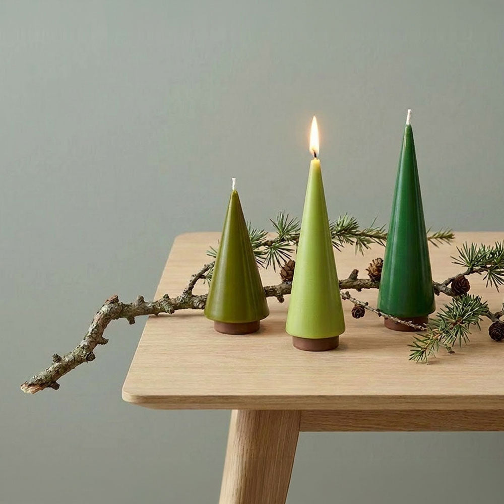 Wintertanne 🌲 tolle Stearin Kerze Candle Tree S - kleiner Weihnachtsgruß 🌟 5-6 Std Brenndauer notthegirlwhomissesmuch