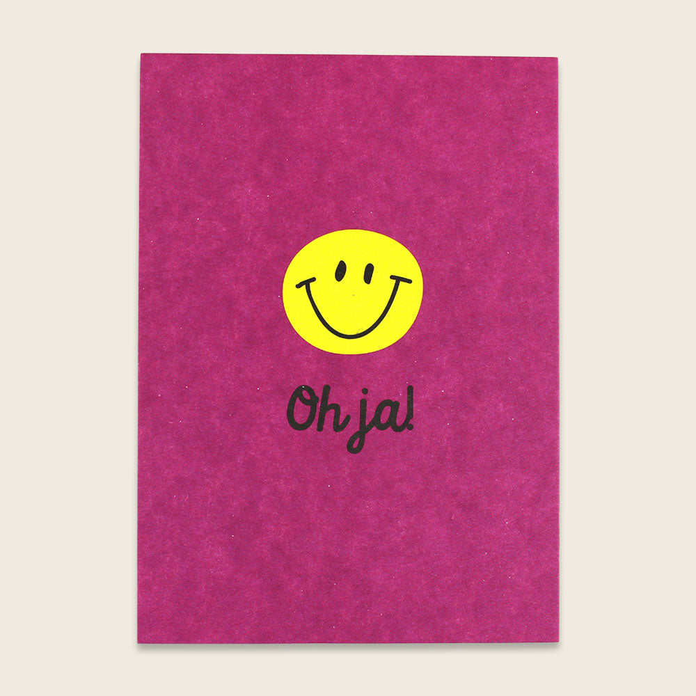 Oh Ja 💛 Postkarte 💜  von Ava & Yves