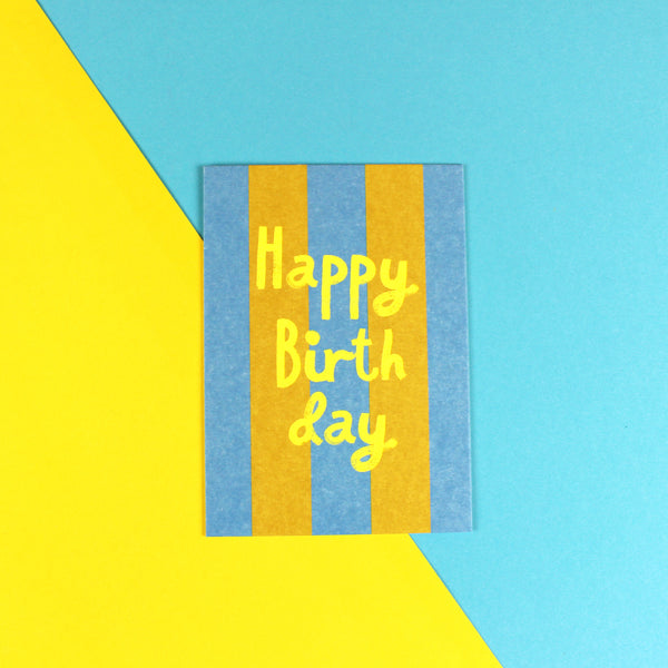 Happy Birthday & Hoch sollst du leben 💙💛🩵 schöne dicke Postkarten von Ava &Yves