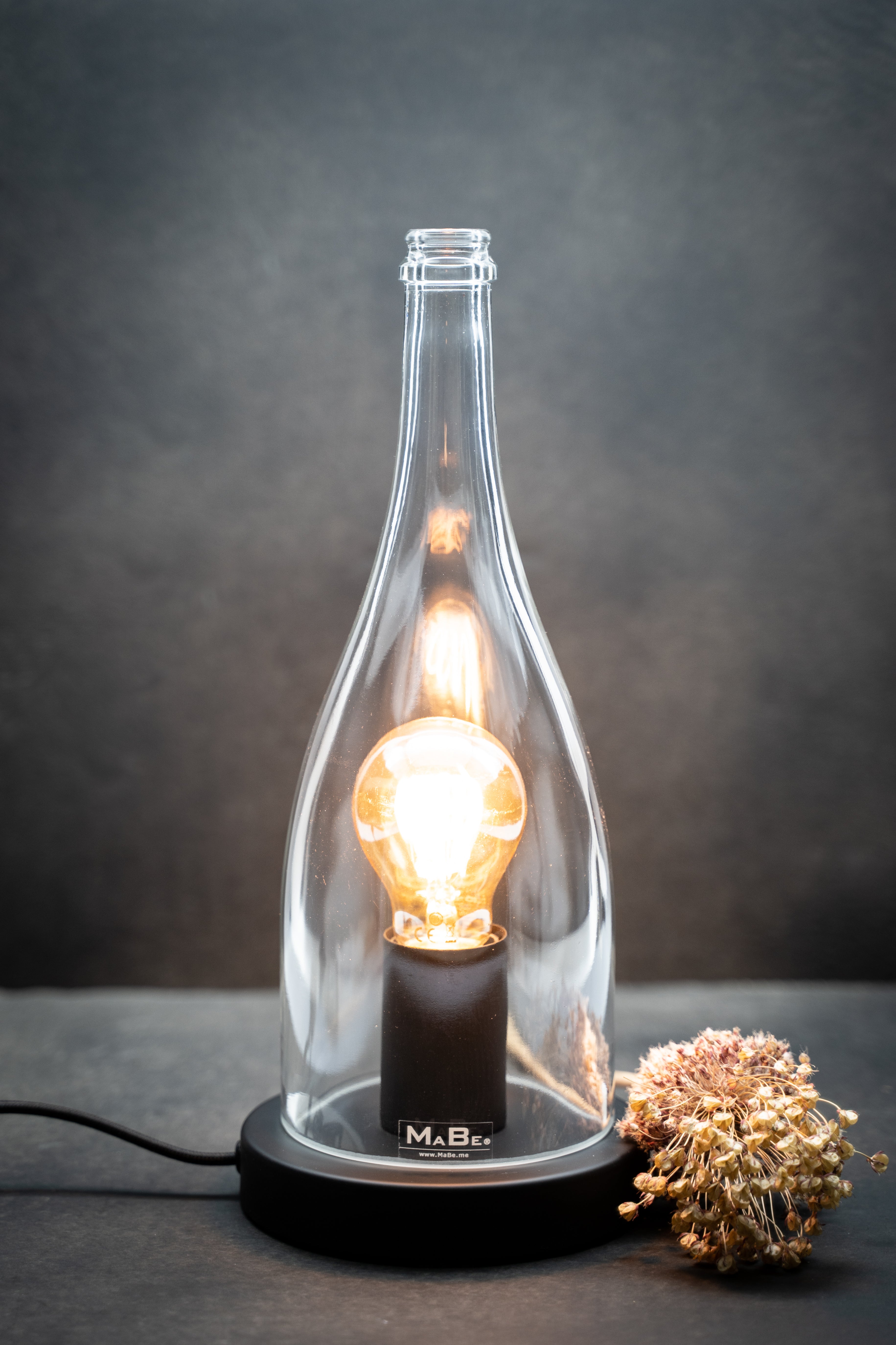 TischLampe mit der Magnum Champagner Flasche - witzig & besonders