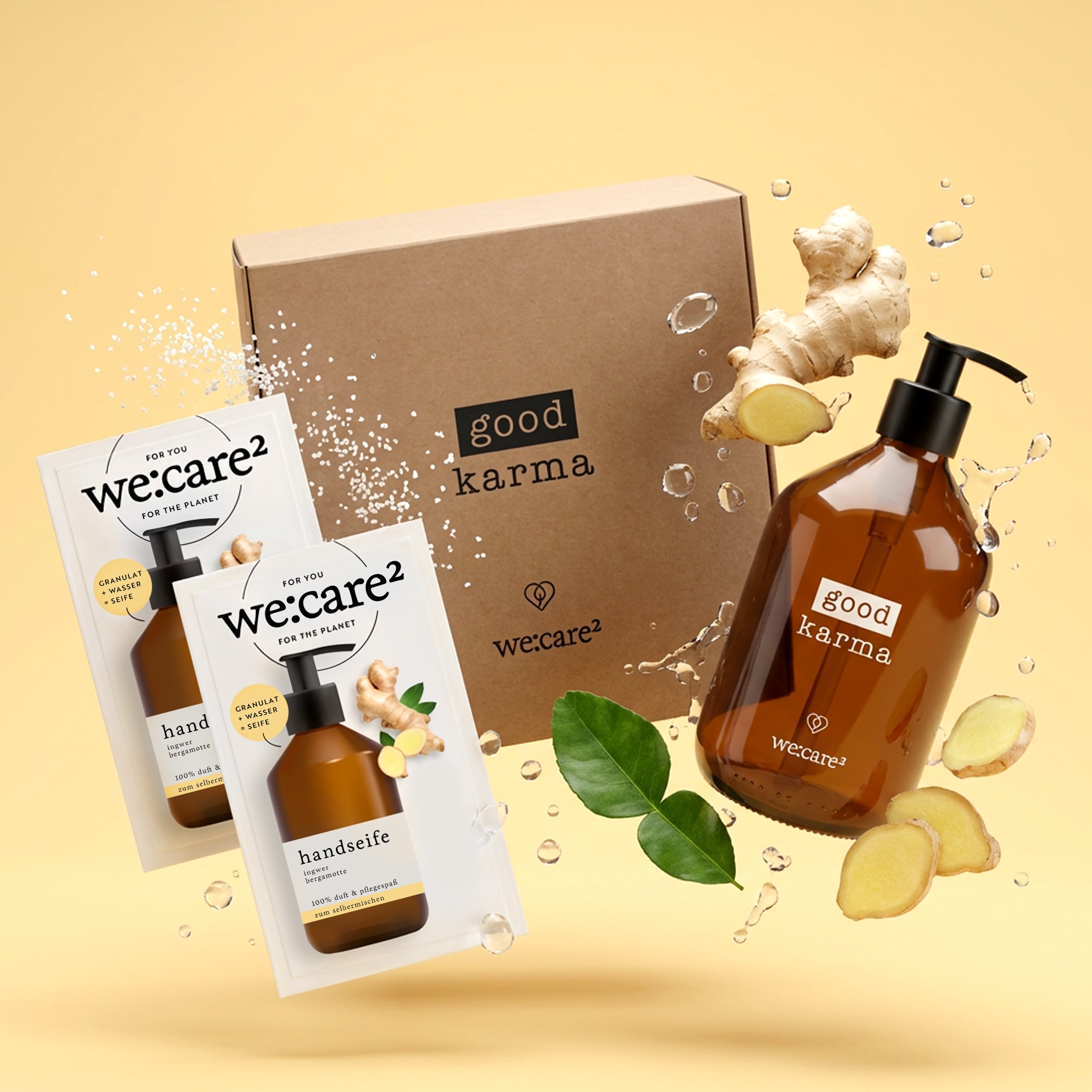 Geschenk-Set Good Karma Seife Ingwer/Bergamotte - FOR THE PLANET: Nachfüllen statt wegwerfen