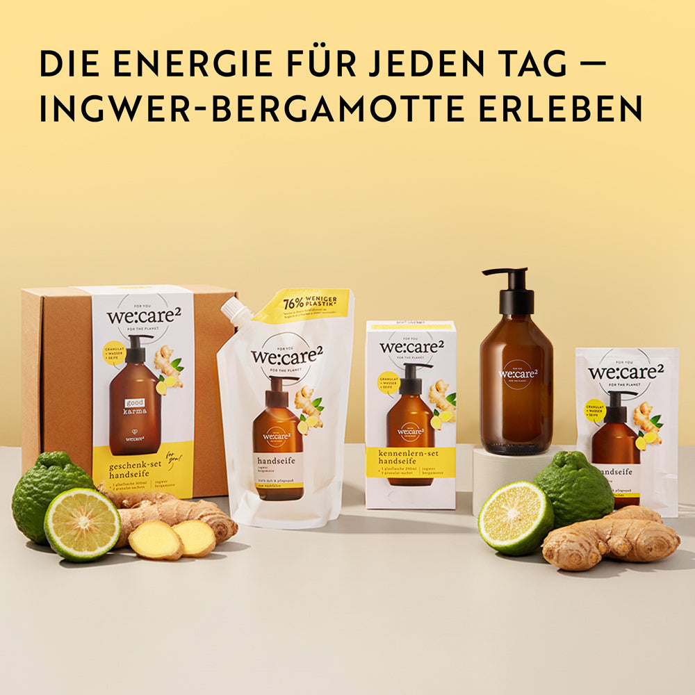 Geschenk-Set Good Karma Seife Ingwer/Bergamotte - FOR THE PLANET: Nachfüllen statt wegwerfen