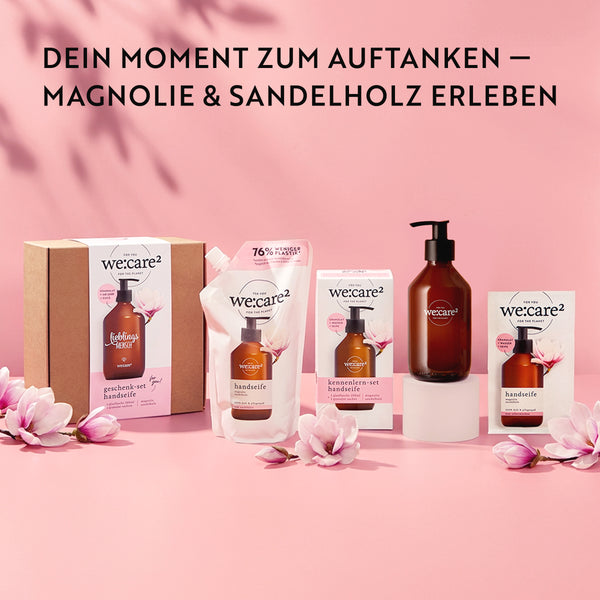 Geschenk-Set Lieblingsmensch Seife Magnolie/Sandelholz - FOR THE PLANET: Nachfüllen statt wegwerfen