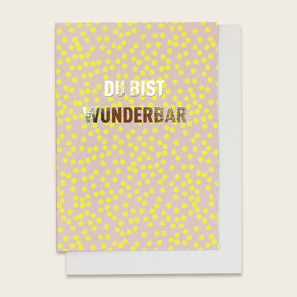 Du bist wunderbar ✨ Klappkarte Punkte mit Goldeffekt von Ava & Yves