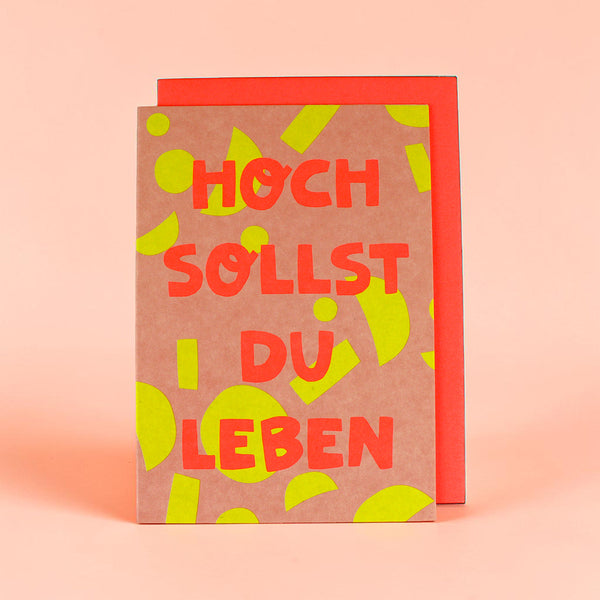 Hoch Sollst Du Leben - Klappkarte 🟡🧡 von Ava & Yves
