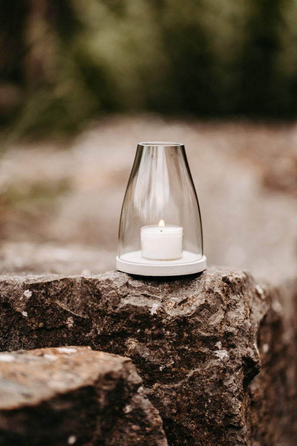 Windlicht Design - Oh.Ha in Kegelform 🔆 stilsicher & pur -  für den Garten oder den Tisch