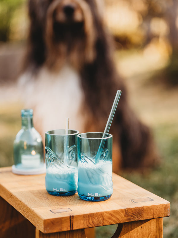 Besonderes Glas 🩵 soft color 🩵 bleu