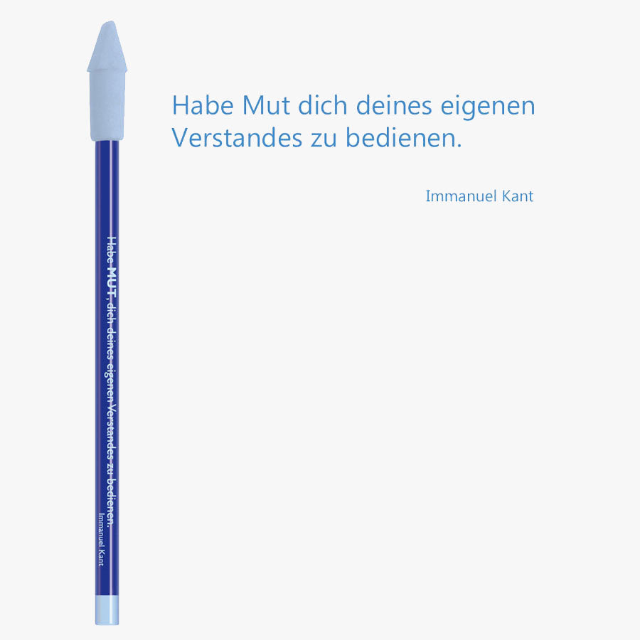 Bleistift mit Zitat von Immanuel Kant - 