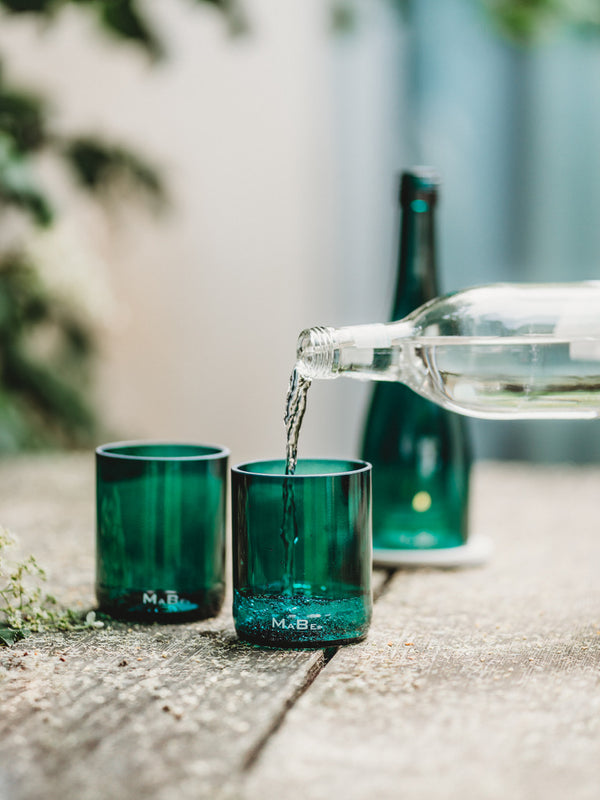 Trink Glas 250ml - Upcycling aus der dt. Weinflasche - witzig & ecofriendly - B2B