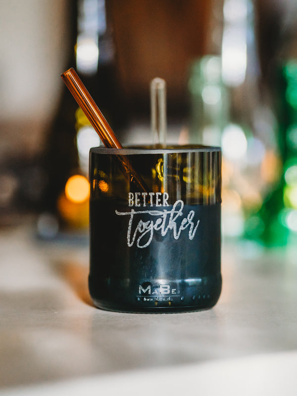 Better together ☀️ Trink Glas mit Lasergravur - CHEERS auf uns !