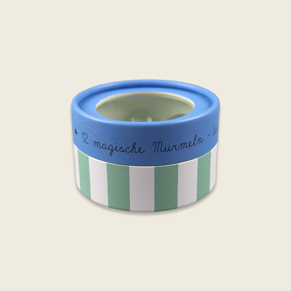 Magische Murmeln 🔵 blau – Glow in the Dark 🌌 12 Stück in Geschenkverpackung