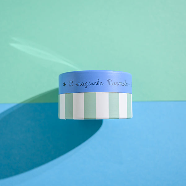Magische Murmeln 🔵 blau – Glow in the Dark 🌌 12 Stück in Geschenkverpackung