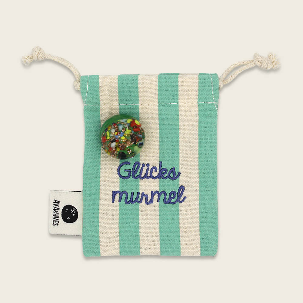 Murmeln aus Murano Glas - Glück-🍀 Kraft- & Wunsch- und Mutmacher Murmel mit den besten Gedanken