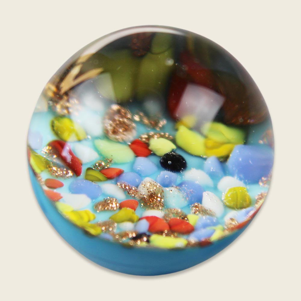 Murmeln aus Murano Glas - Glück-🍀 Kraft- & Wunsch- und Mutmacher Murmel mit den besten Gedanken
