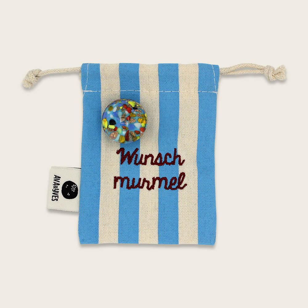 Murmeln aus Murano Glas - Glück-🍀 Kraft- & Wunsch- und Mutmacher Murmel mit den besten Gedanken