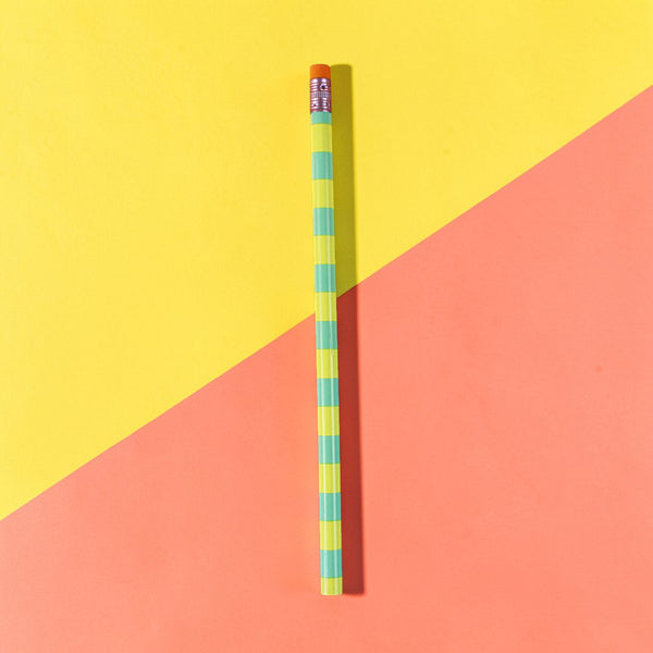Bleistift mit Radiergummi - lustig bunt von Ava & Yves