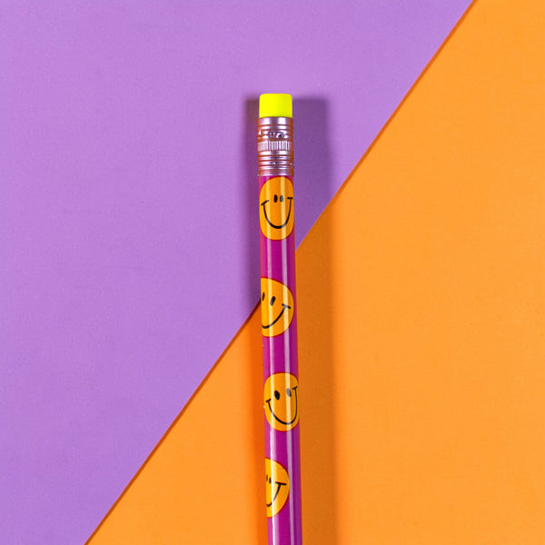 Bleistift mit Radiergummi - lustig bunt von Ava & Yves