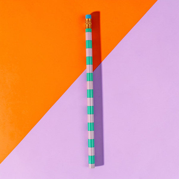 Bleistift mit Radiergummi - lustig bunt von Ava & Yves