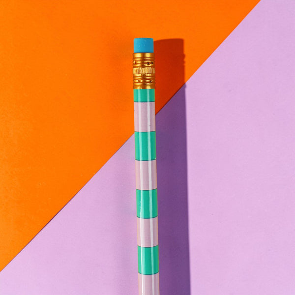 Bleistift mit Radiergummi - lustig bunt von Ava & Yves