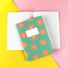 Fröhliches Heft 🌸 mit Blumen in mint - rose - gelb
