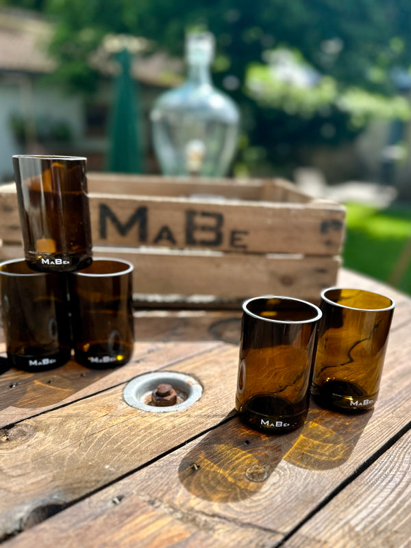 Bierglas 🍺  trink aus der Flasche - aber mit Stil - Upcycling aus der herkömmlichen 0,5l Bierflasche