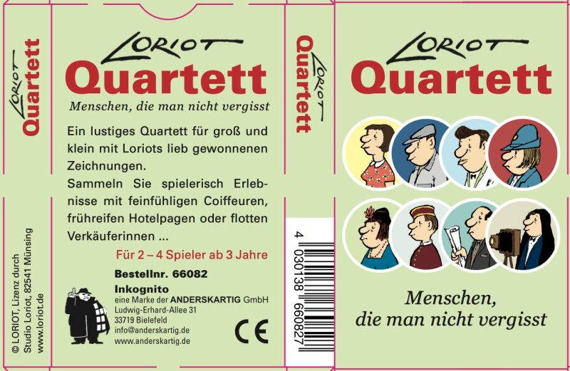 Loriot Quartett witziges Karten Spiel von Inkognito