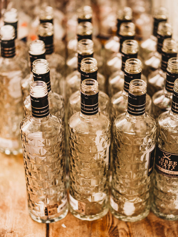 Vodka Windlicht - tolle Struktur - das Mittlere