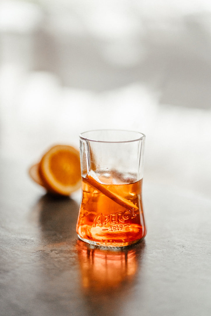 🧡 4 APEROL Gläser aus der alten 0,7 Liter APEROLflasche