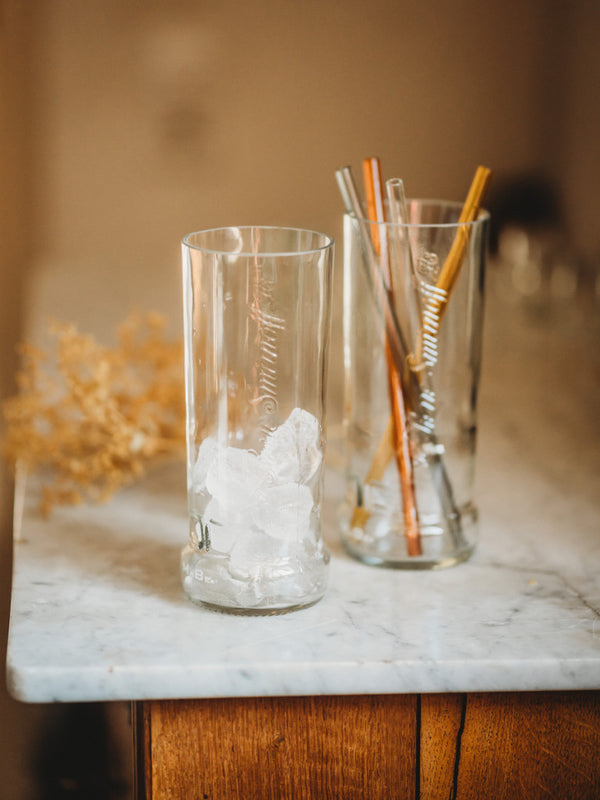 Wodka war mal drin - Glas oder Vase - mit Smirnoff Prägung