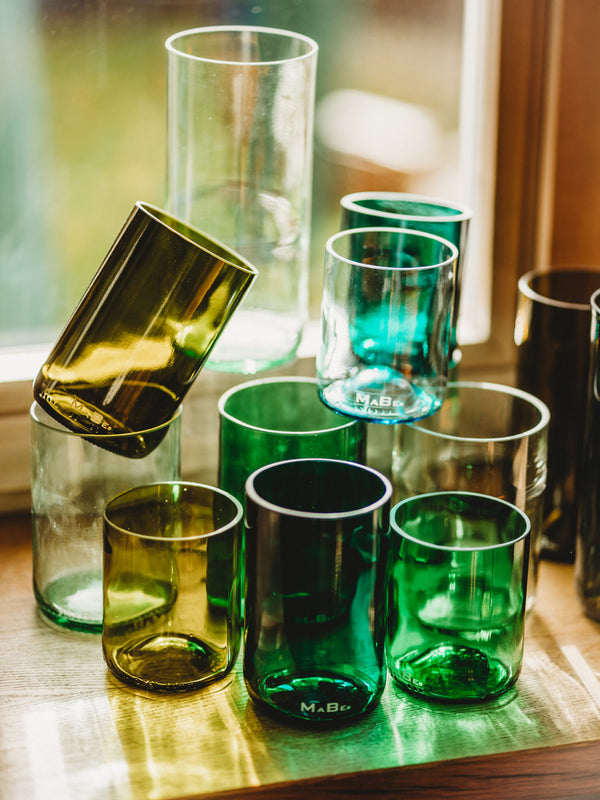 Trink Glas - Upcycling aus der dt. Weinflasche - witzig & ecofriendly - B2B