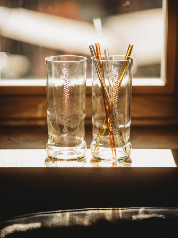 Wodka war mal drin - Glas oder Vase - mit Smirnoff Prägung