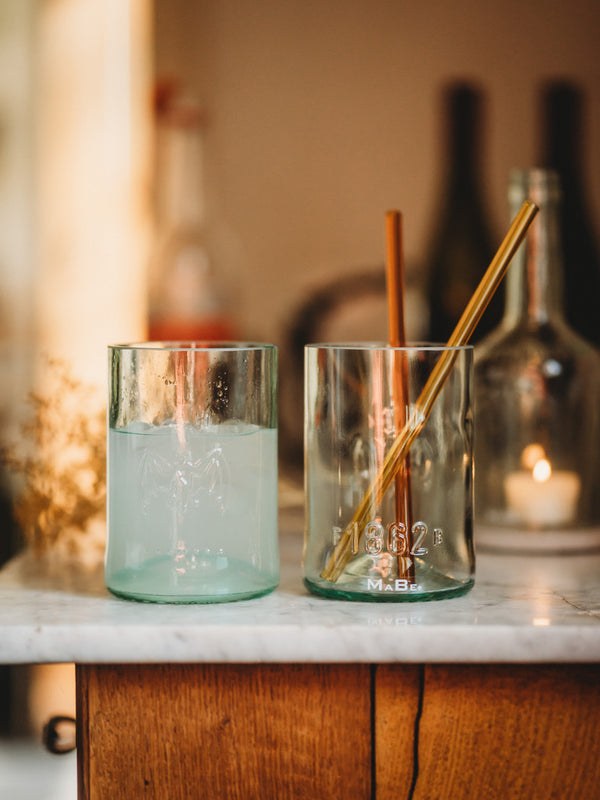 Fledermaus Glas 🦇 oder Vase ? Upcycling aus der Rum Flasche