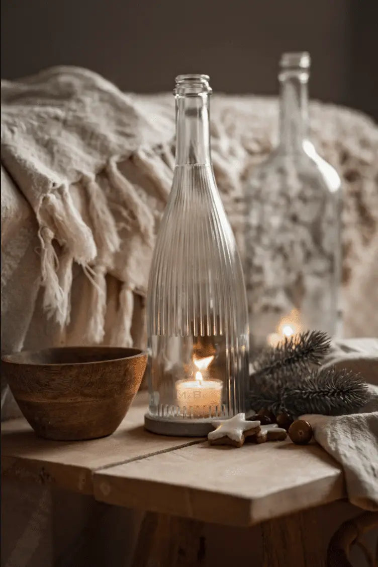 Aperitif - Spritz - Windlicht - vegan und alkoholfrei - gefertigt aus der Hugo Flasche