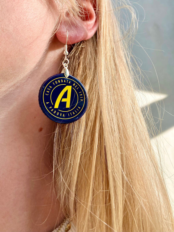 Aperol Ohrring - Hänger - witziges Upcycling aus der Verschlusskappe - MaBe®