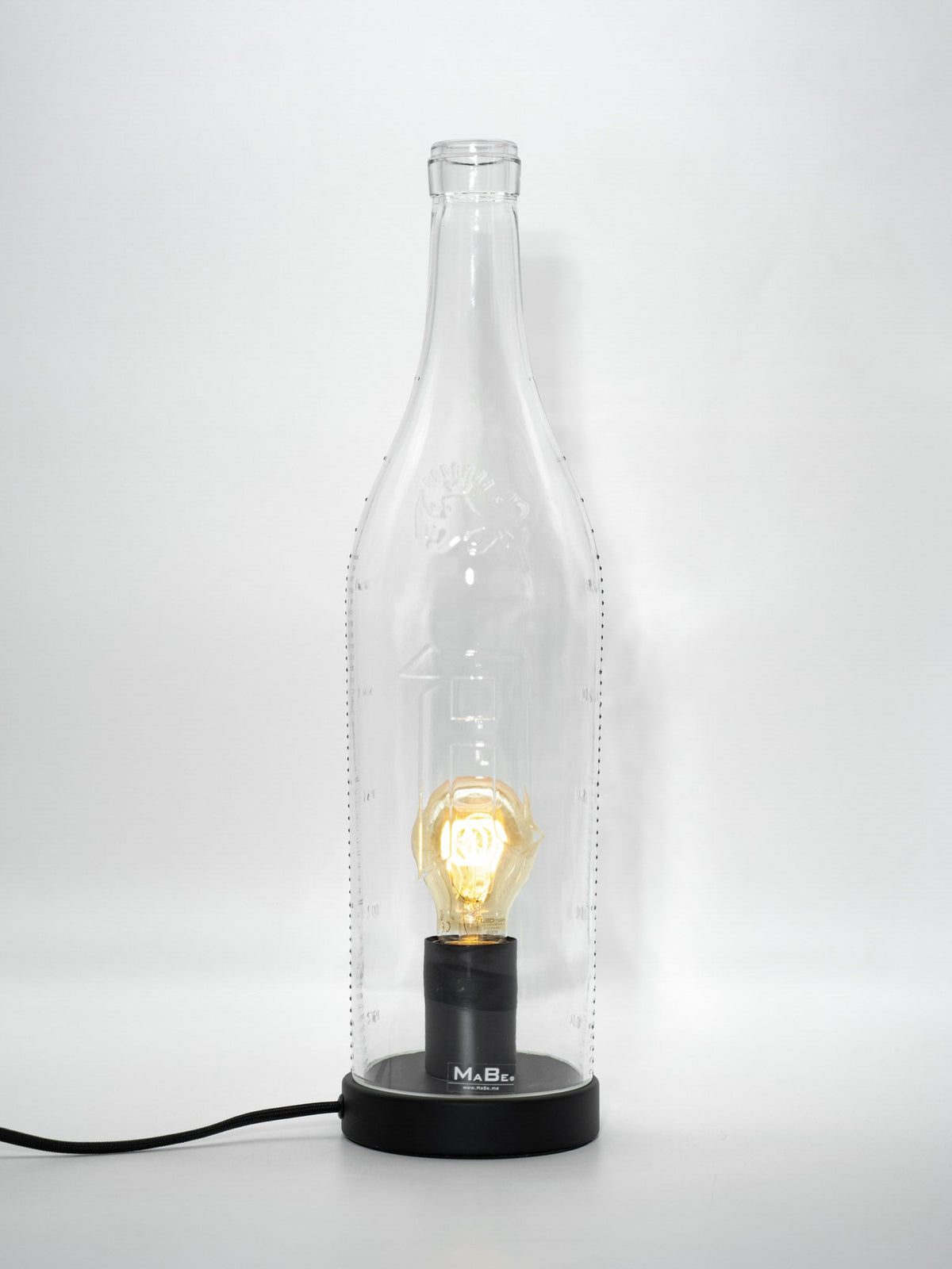 Big Bottle TischLampe (40cm) 3l Weinbrand mit Prägung - MaBe®
