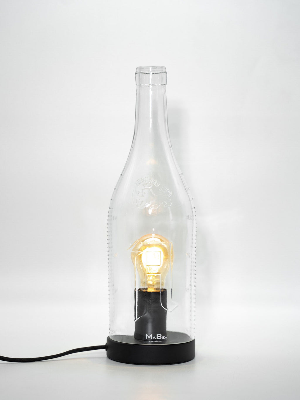 Big Bottle TischLampe (35cm) 3l Weinbrand mit Prägung - MaBe®