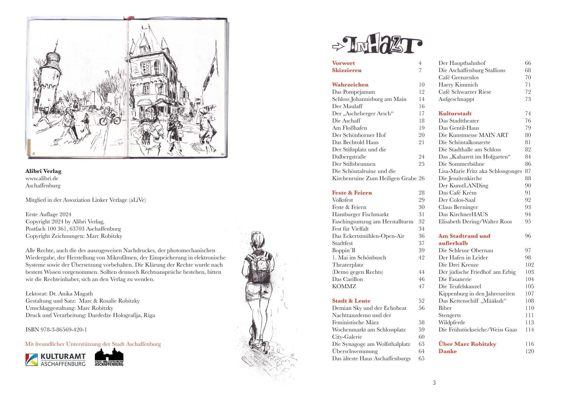 Aschaffenburger Skizzenbuch - Marc Robitzky - für Aschaffenburger ein MUSS - handsigniert
