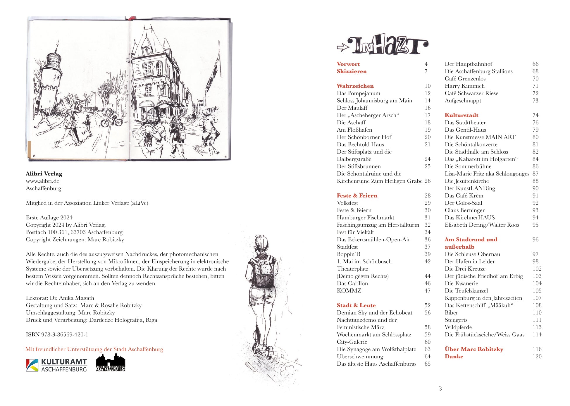 Aschaffenburger Skizzenbuch - Marc Robitzky - für Aschaffenburger ein MUSS - handsigniert