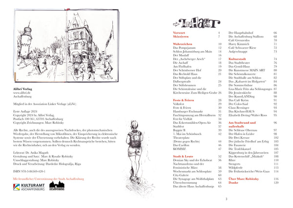 Aschaffenburger Skizzenbuch - Marc Robitzky - für Aschaffenburger ein MUSS - handsigniert