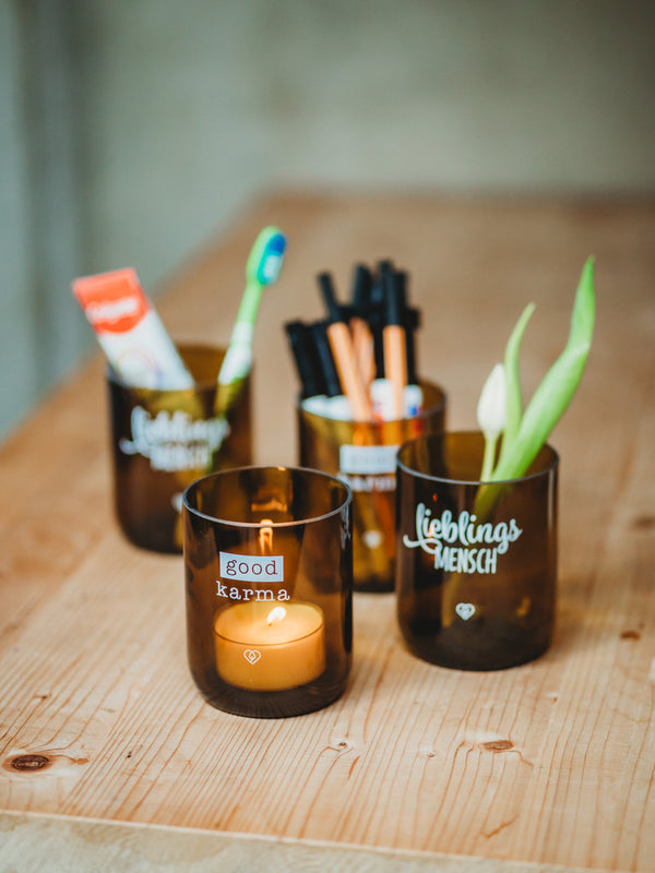 Trinkglas - Vase - Teelichthalter - Zahnputzbecher oder für Stifte ?